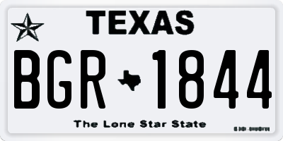 TX license plate BGR1844