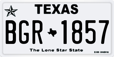 TX license plate BGR1857