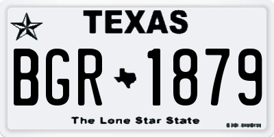 TX license plate BGR1879