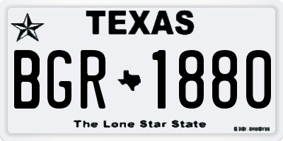 TX license plate BGR1880