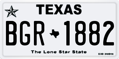 TX license plate BGR1882