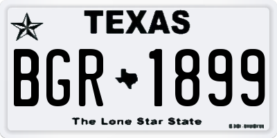 TX license plate BGR1899