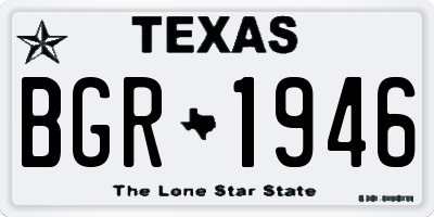 TX license plate BGR1946