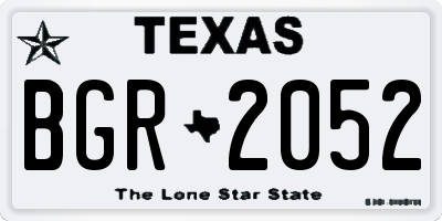 TX license plate BGR2052