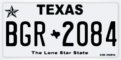 TX license plate BGR2084