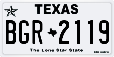 TX license plate BGR2119