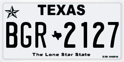 TX license plate BGR2127