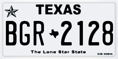 TX license plate BGR2128