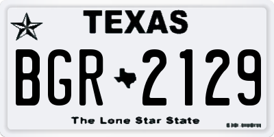 TX license plate BGR2129