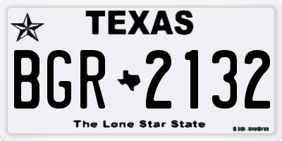 TX license plate BGR2132