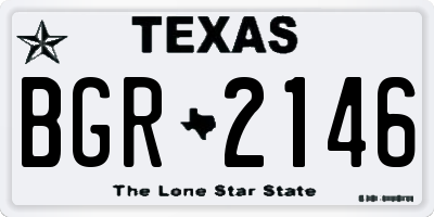 TX license plate BGR2146