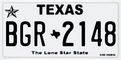TX license plate BGR2148