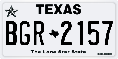 TX license plate BGR2157