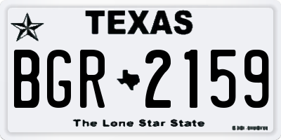 TX license plate BGR2159