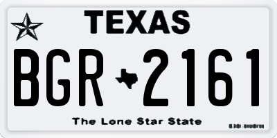 TX license plate BGR2161