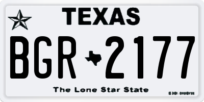 TX license plate BGR2177