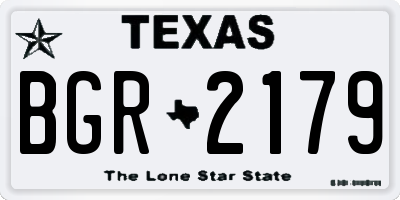 TX license plate BGR2179