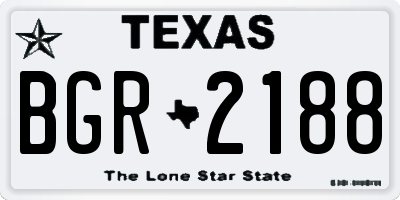 TX license plate BGR2188