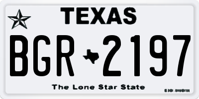 TX license plate BGR2197