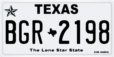 TX license plate BGR2198
