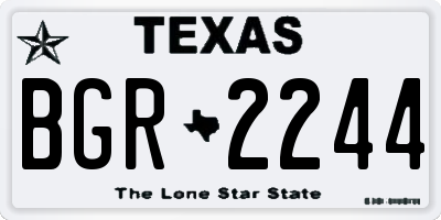 TX license plate BGR2244