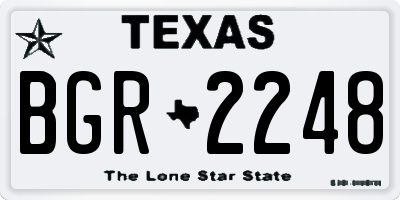 TX license plate BGR2248