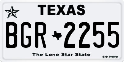 TX license plate BGR2255