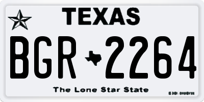 TX license plate BGR2264