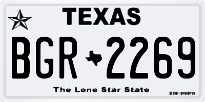 TX license plate BGR2269