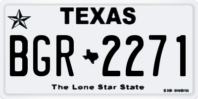 TX license plate BGR2271