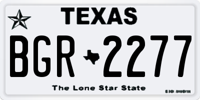 TX license plate BGR2277
