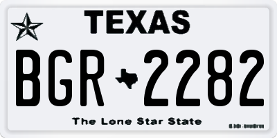 TX license plate BGR2282
