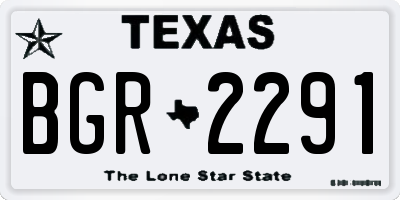 TX license plate BGR2291