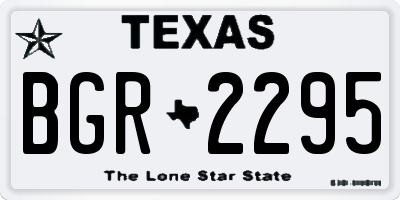 TX license plate BGR2295