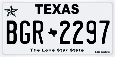 TX license plate BGR2297