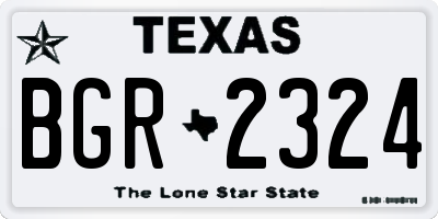 TX license plate BGR2324