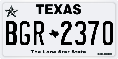 TX license plate BGR2370
