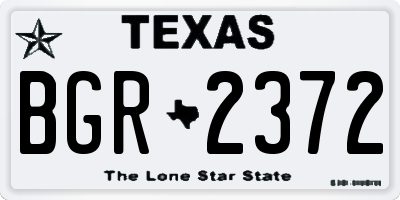 TX license plate BGR2372