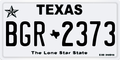TX license plate BGR2373