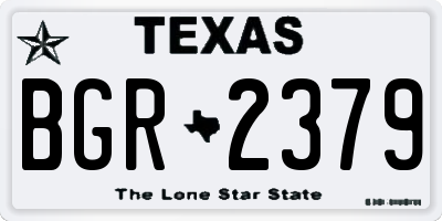 TX license plate BGR2379