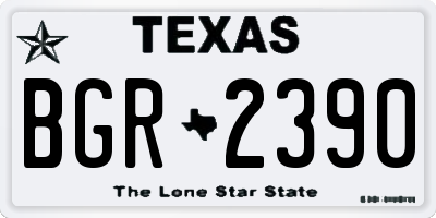 TX license plate BGR2390