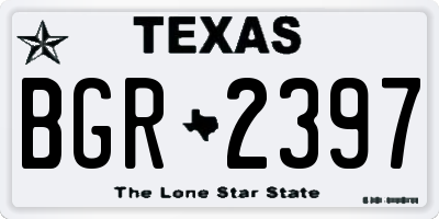 TX license plate BGR2397