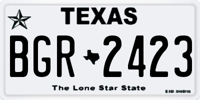 TX license plate BGR2423