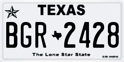 TX license plate BGR2428