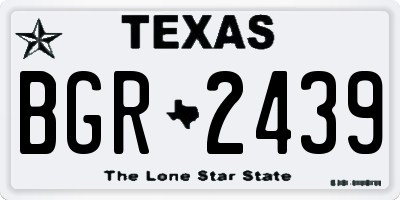 TX license plate BGR2439