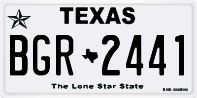 TX license plate BGR2441