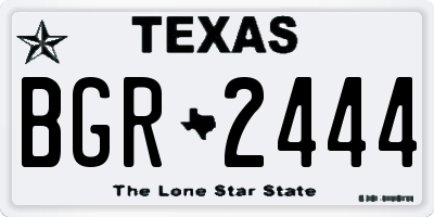 TX license plate BGR2444