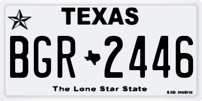 TX license plate BGR2446