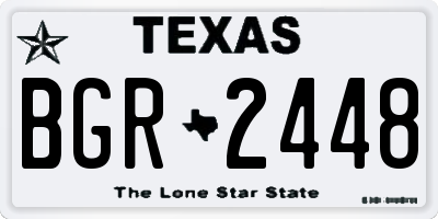 TX license plate BGR2448