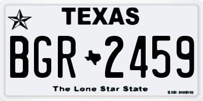 TX license plate BGR2459